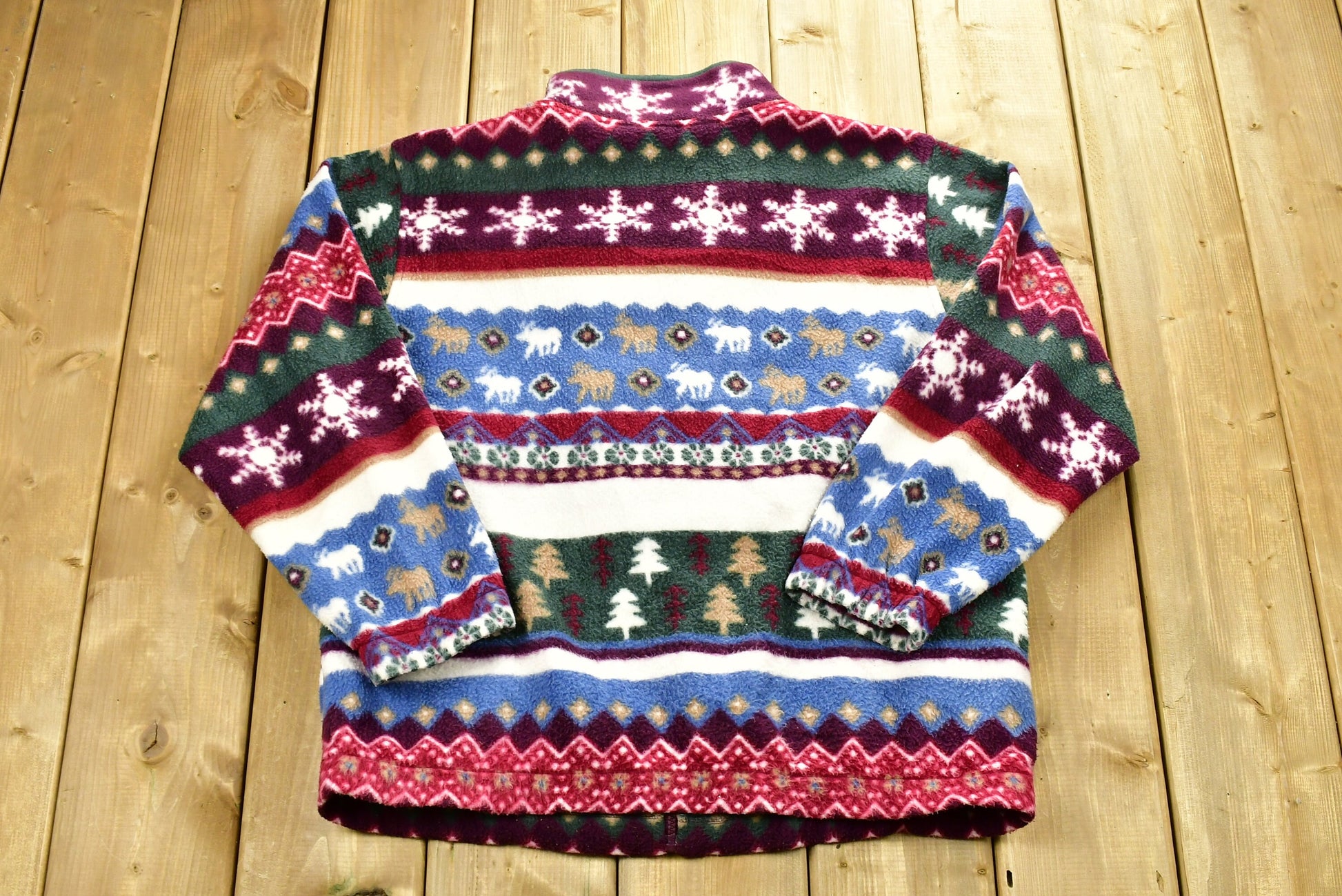 Vintage 1990s All Over Print Fleece Sweatshirt