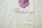 Vintage 1990s Pansies Flowers Maze Heavy Cotton Graphic T-Shirt