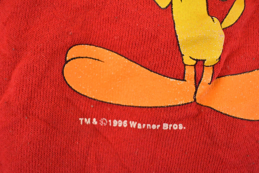 Vintage 1996 Tweety Bird I Didn't Do It Looney Tunes Cartoon Graphic Print Crewneck Sweater