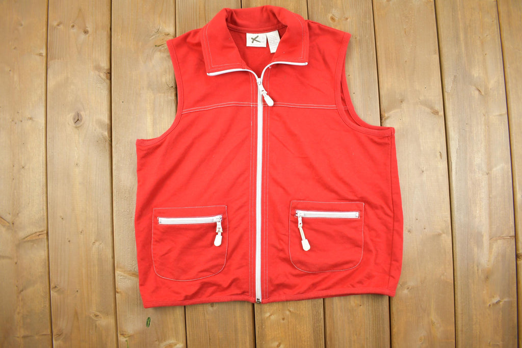 Vintage 1990s Koret Women's Zip Up Collard Vest