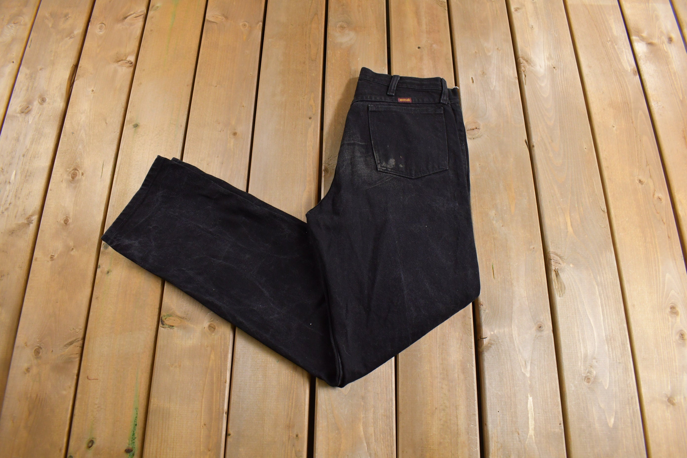 Vintage 1990s Rustler Black Wash Jeans Size 32 x 33