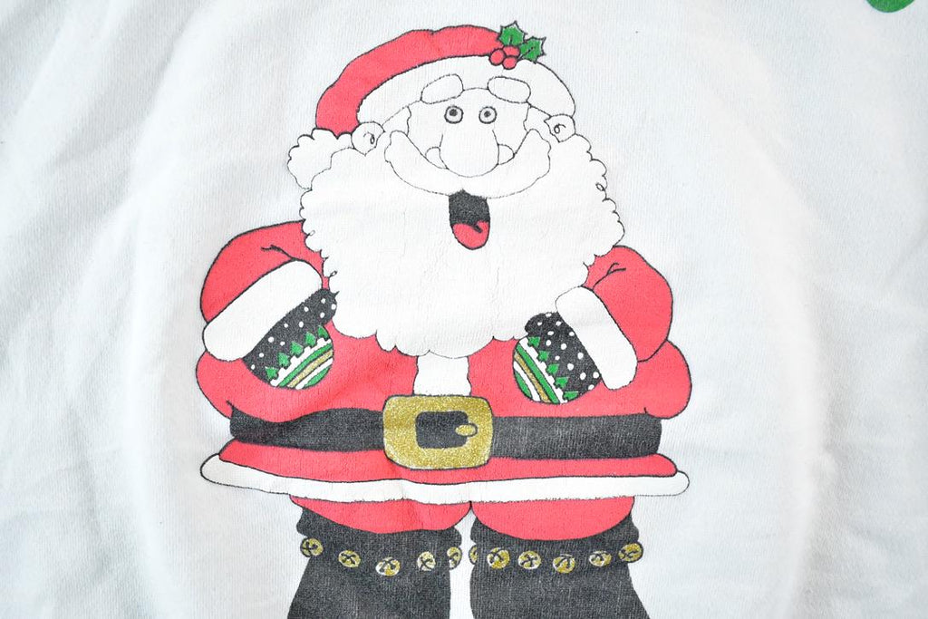 Vintage 1990s AOP Santa Christmas Crewneck Sweatshirt Mens XL