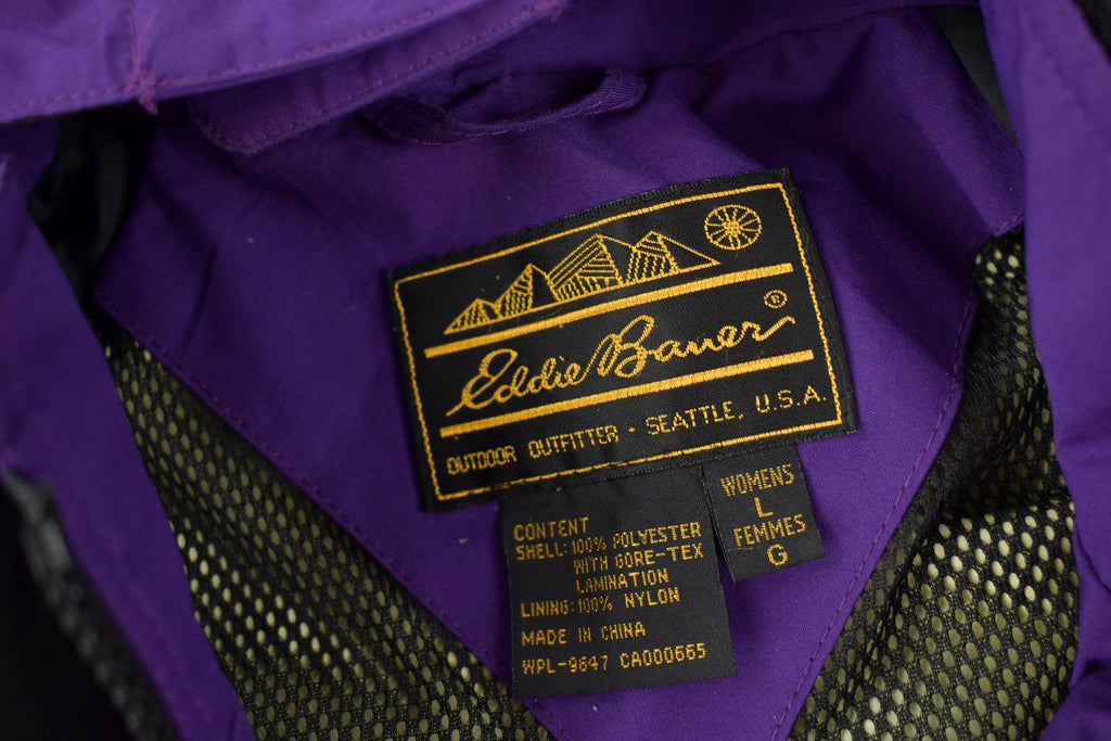 Vintage 1990s Eddie Bauer Purple Rain Jacket  90s Eddie Bauer  Size Women's L  Vintage Winter Jacket  Eddie Bauer Jacket