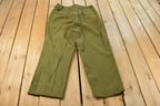 Vintage 1960s Military Army Cargo Field Trousers Olive Drab Pants Men's 35 x 31