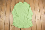 Vintage 1990s Blank Green Button Up Shirt /