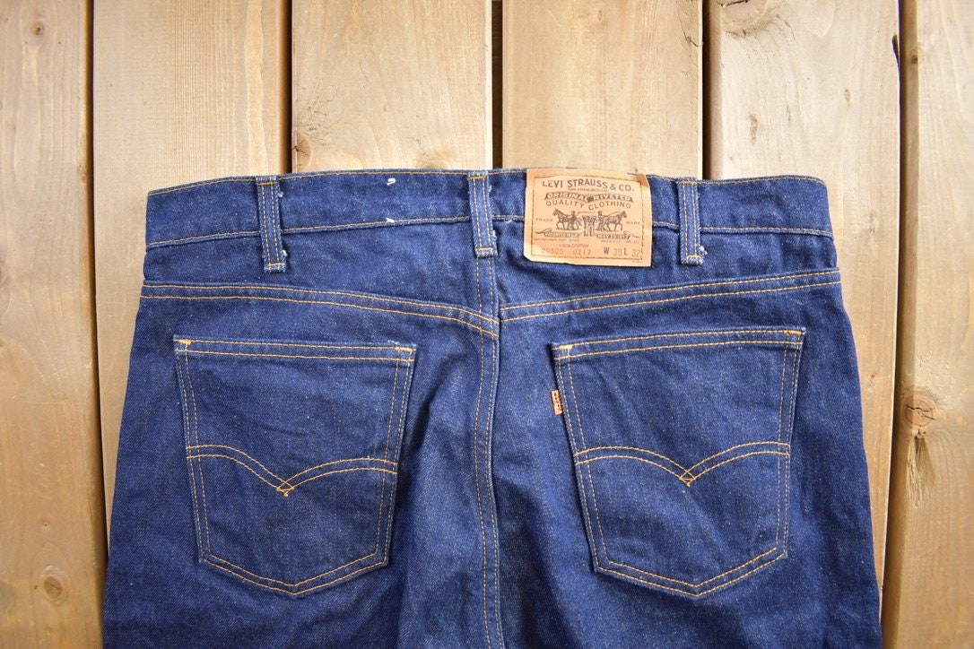 Vintage 1980s Levi's Orange Tab Jeans Size 38x32