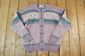 Vintage 1980s Kerstin Adolphson Sweden Clasp Button Knit Crewneck Sweater