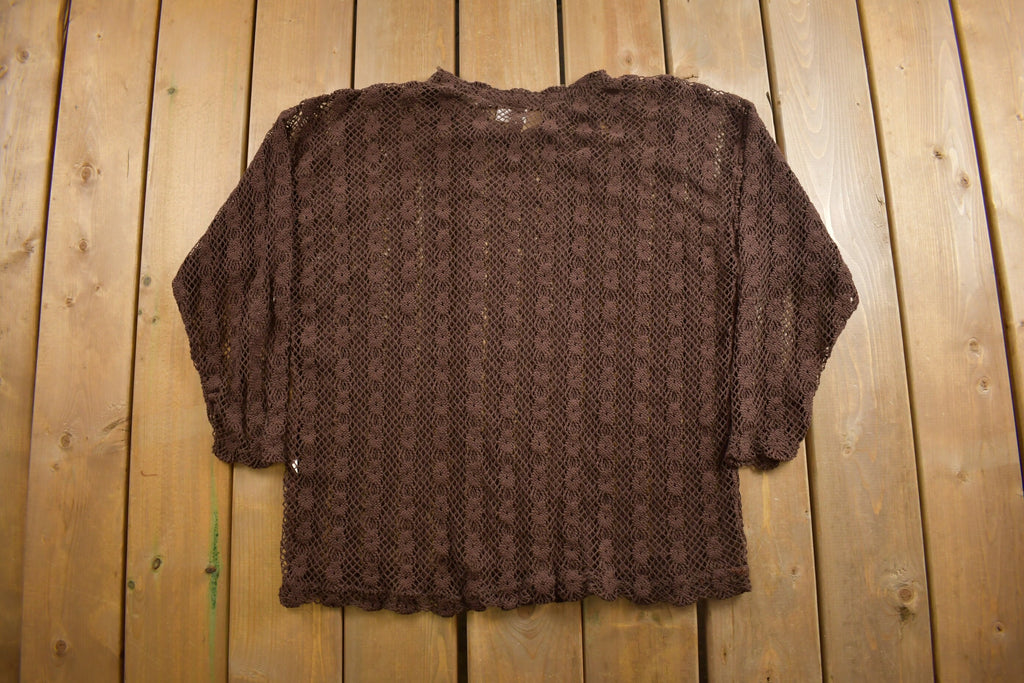 Vintage 1990s Loose Gauge Knitted Crewneck Sweater