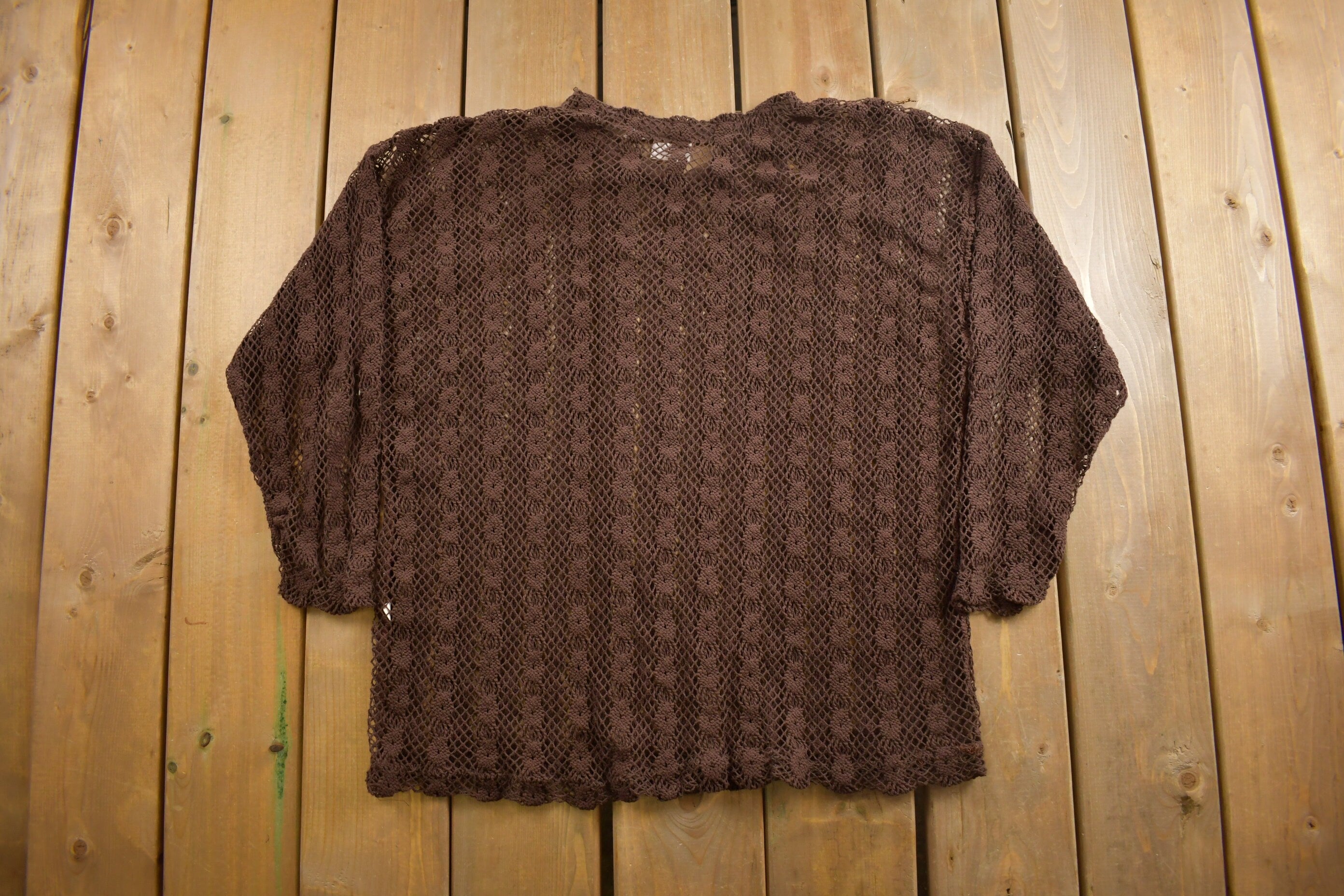 Vintage 1990s Loose Gauge Knitted Crewneck Sweater
