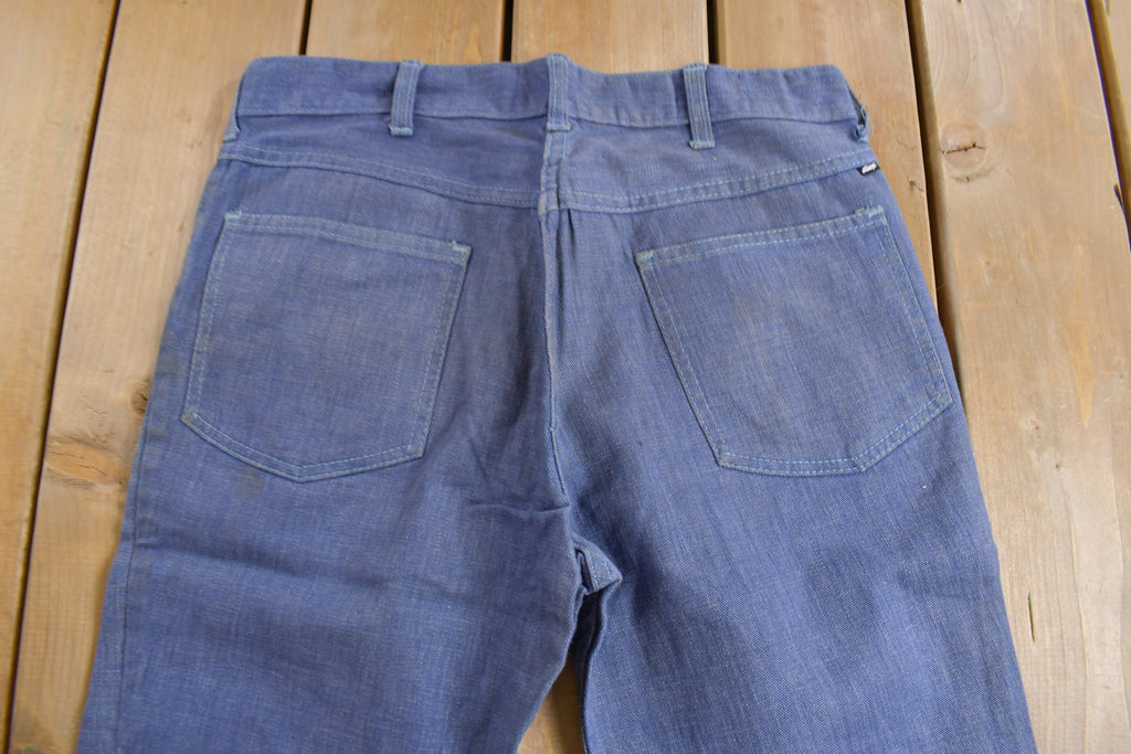 Vintage 1970s Bellbottoms Distressed Jeans Size 34 x 28