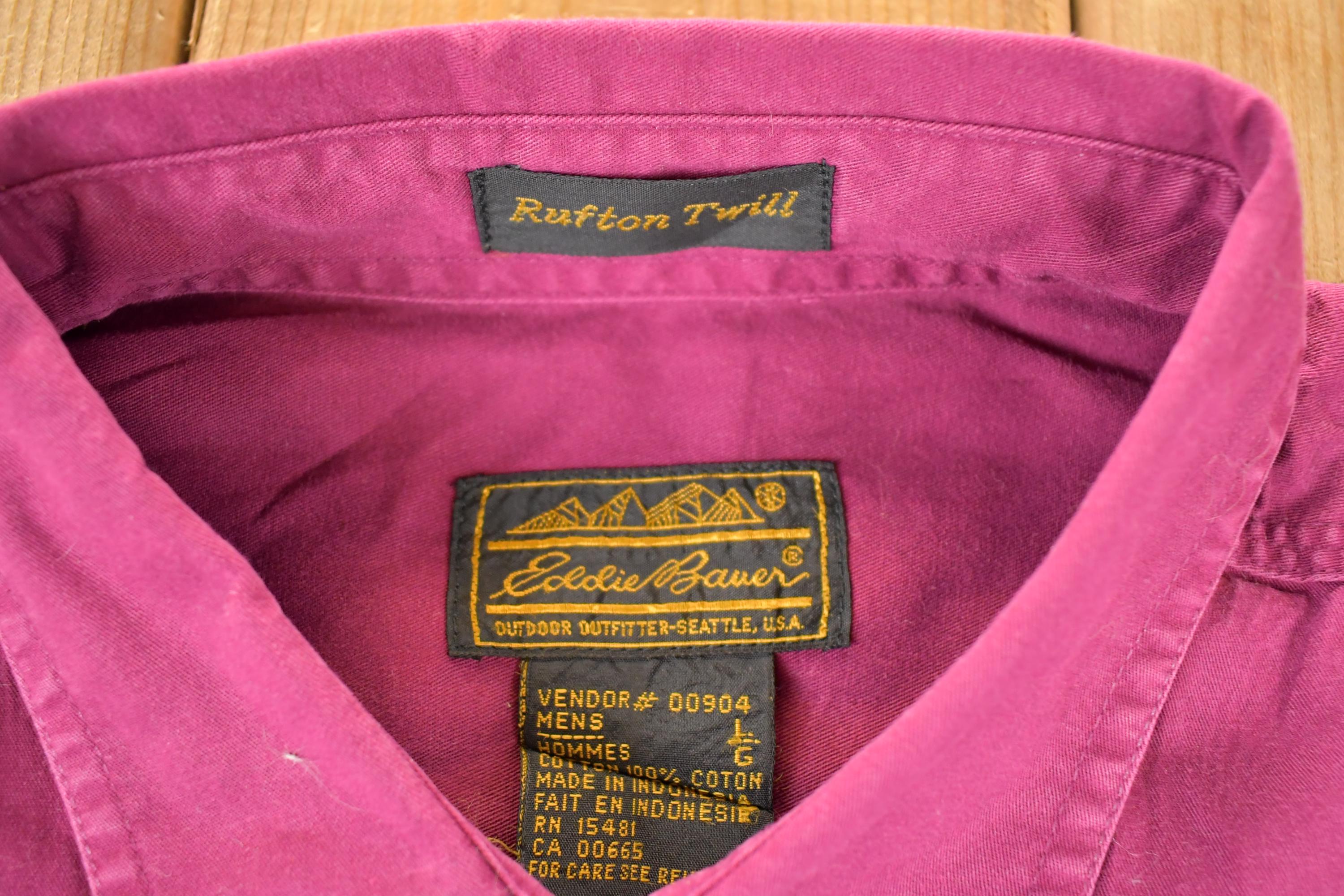 Vintage 1990s Eddie Bauer Rufton Hill Button Up Shirt Mens XL
