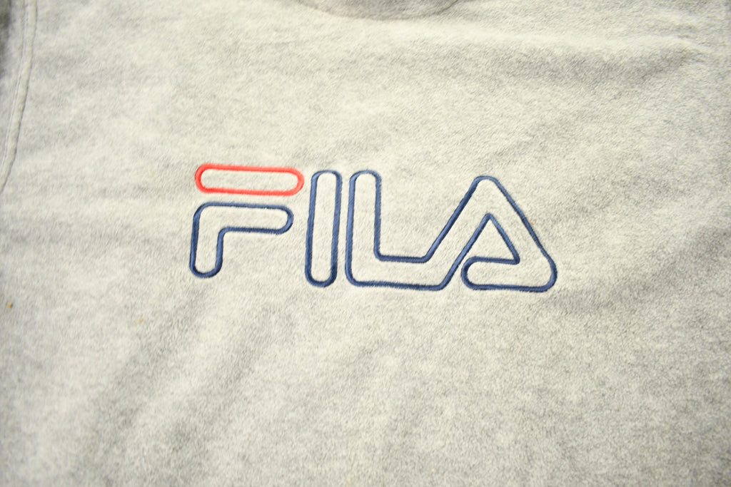 Vintage 1990s Fila Spell Out Fleece Crewneck Sweater