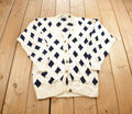 Vintage 1980s Nannell Knit Cardigan Sweater Made In USA