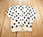 Vintage 1980s Nannell Knit Cardigan Sweater Made In USA