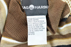 Vintage 1990s Sag Harbour Turtle Neck Striped Sweatshirt