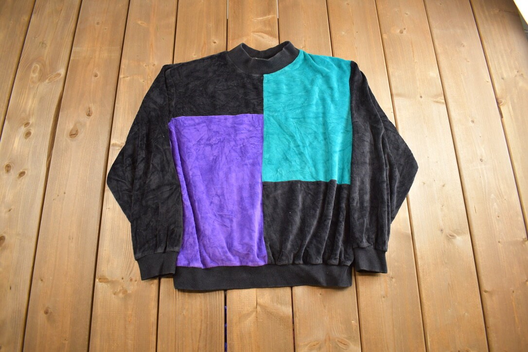 Vintage 1980s Alfred Dunner Colorblock Crewneck Sweatshirt
