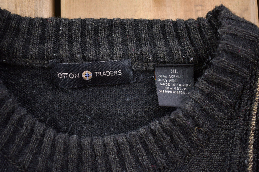 Vintage Cotton Traders 3D Cable Knit Sweater