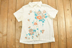 Vintage 1990s Womens Floral Button Up Shirt