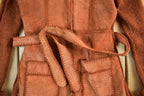 Vintage 1970s Exclusive Imports Cowhide Knit Leather Jacket Women's S-M