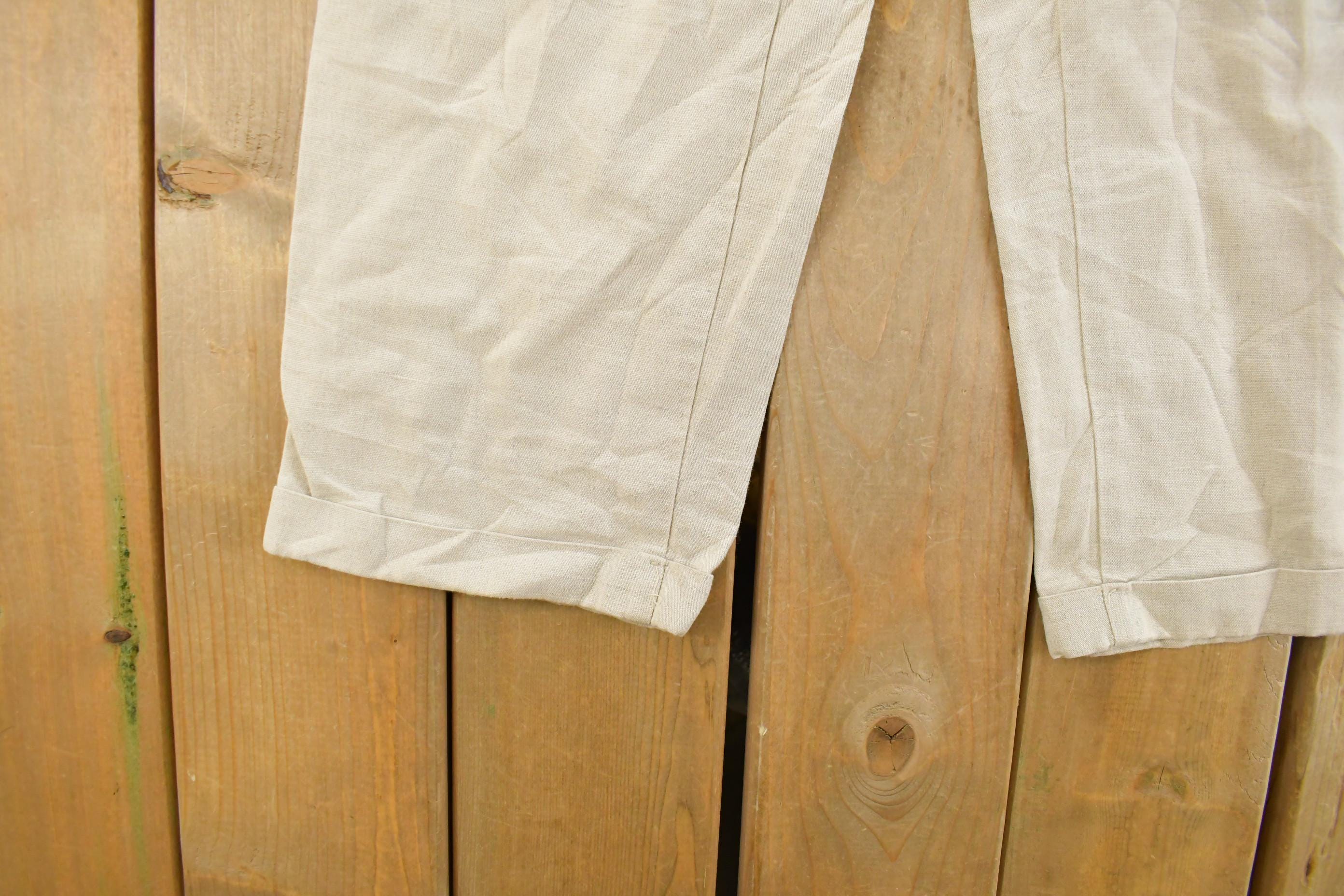 Vintage 1980s Jos. A. Banks Linen Pleated Trousers Men's 33 x 28