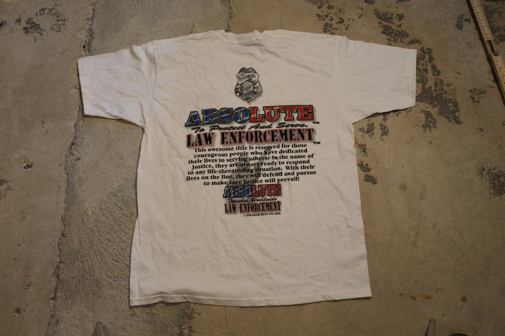Vintage 1994 Absolute Law Enforcement Graphic T Shirt