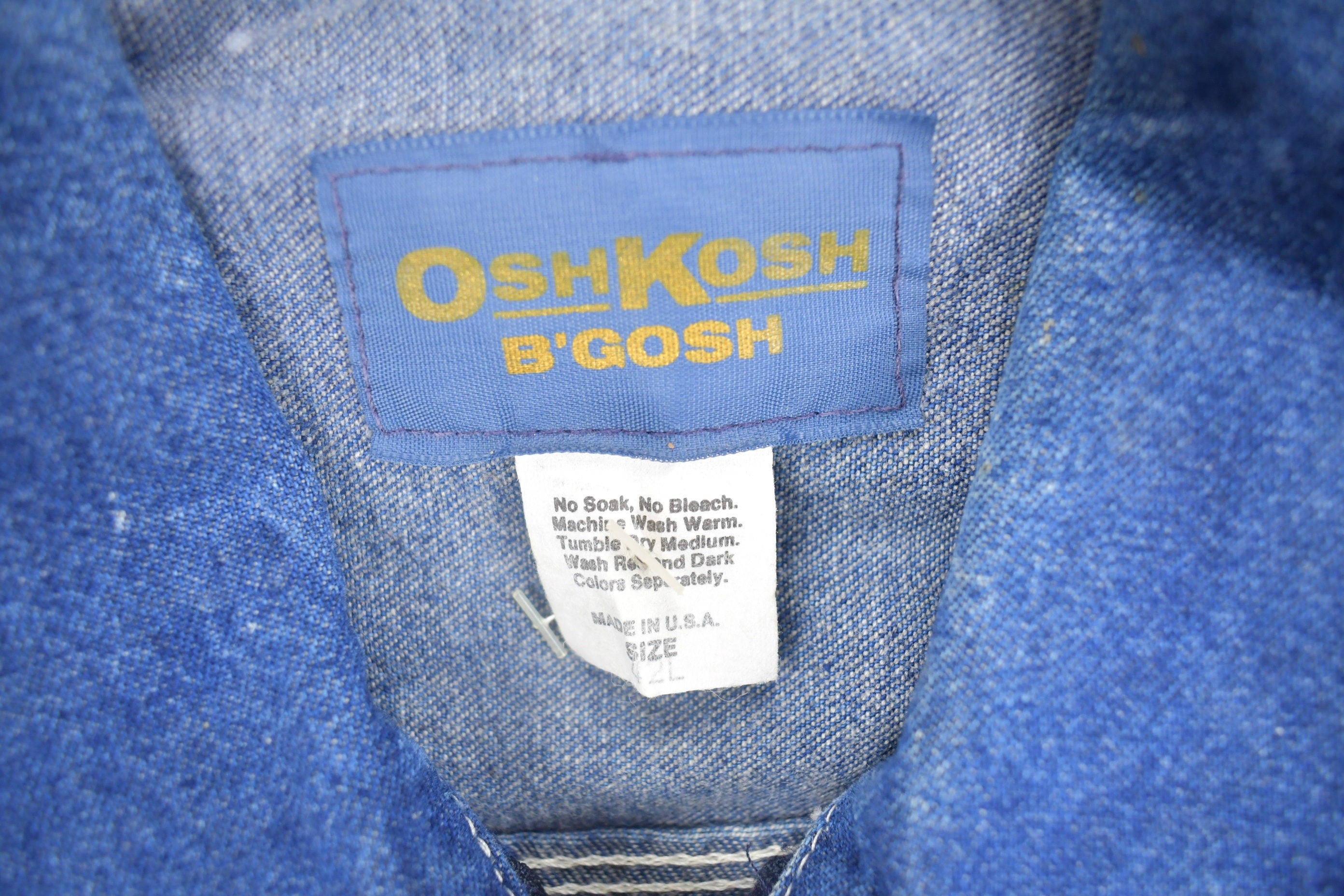 Vintage 1980s Osh Kosh B'Gosh Zip Up Jean Jacket