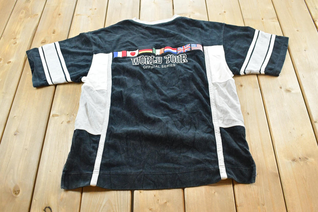 Vintage Y2K Shady LTD World Tour Velour Jersey T-Shirt Mens M / 00s Hip Hop T Shirt / 2000s Rap Tee / Eminem