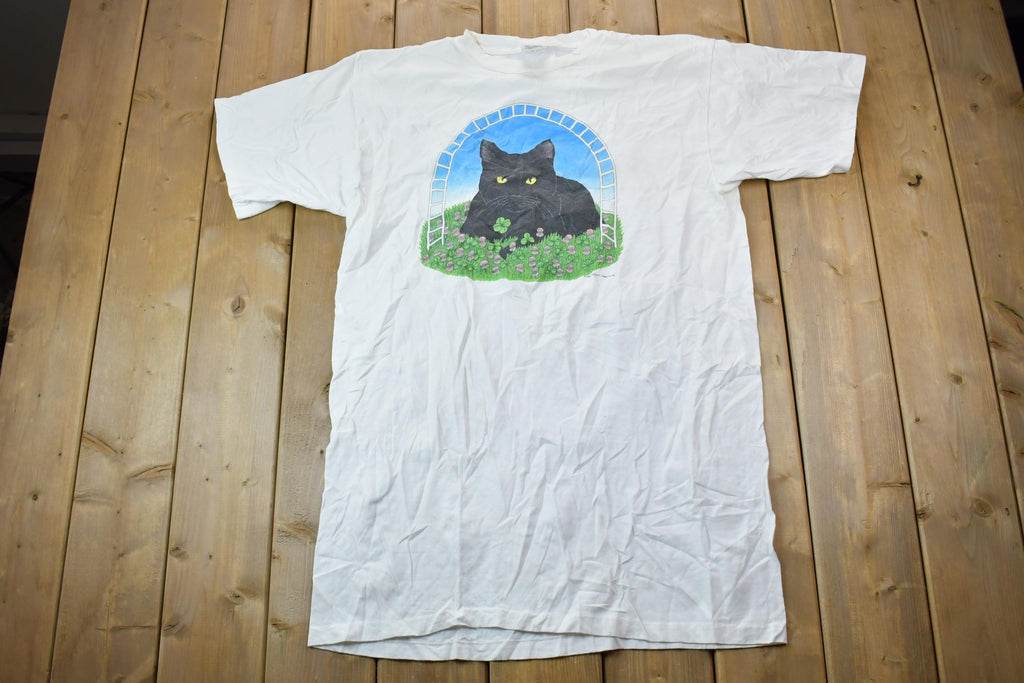 Vintage 1990s Hepcat Nashville Nightgown Kitty Theme Graphic T-Shirt