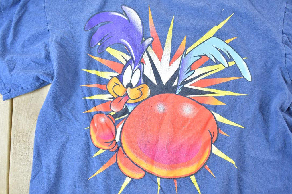 Vintage 1990s Warner Brothers Road runner Beep Beep Cartoon Promo T-Shirt