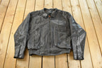 Vintage 1980s Hot Leathers Moto Cafe Racer Biker Leather Jacket Men's Large