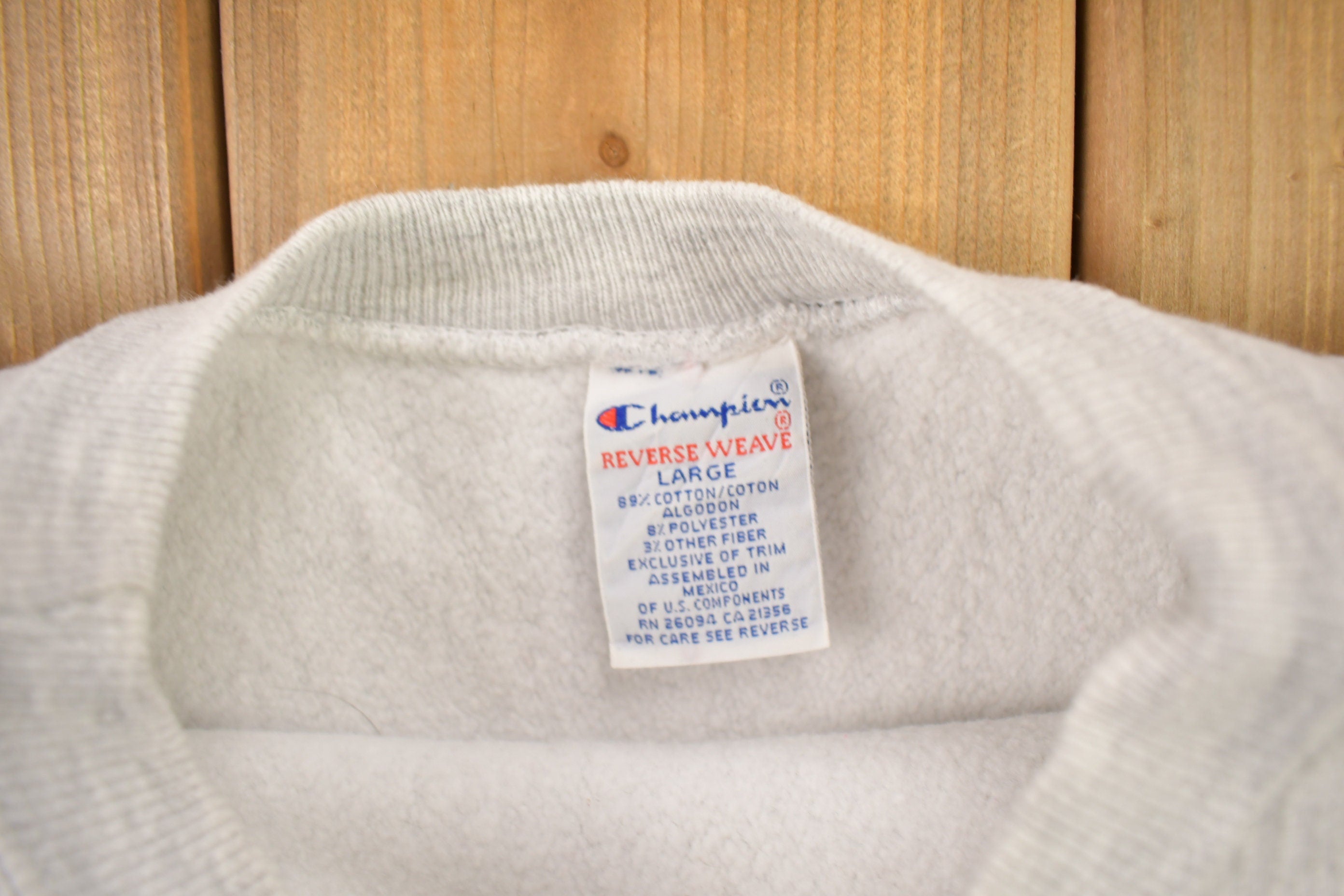 Vintage 1990s Blank Grey Champion Reverse Weave Crewneck