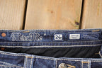 Vintage Deadstock Y2K Miss Me Bedazzled Low Rise Jeans Women's Size 26x31