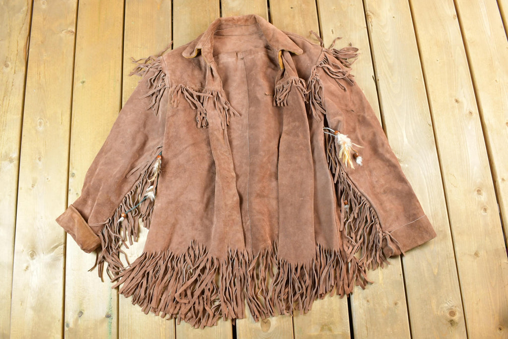 Vintage 1950s Fringe Leather Jacket Made In USA