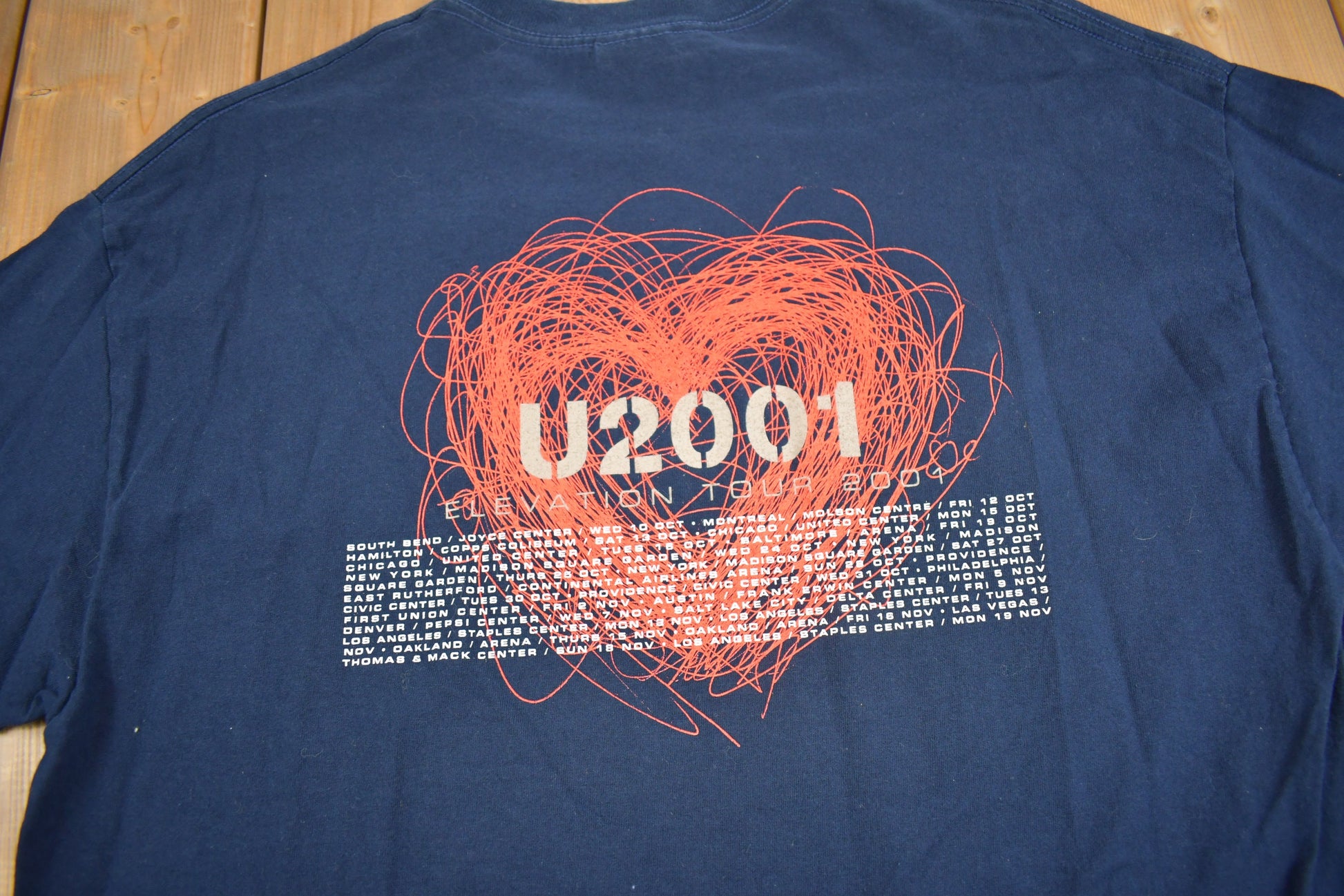 Vintage 2001 U2 Rock Band Graphic T-Shirt