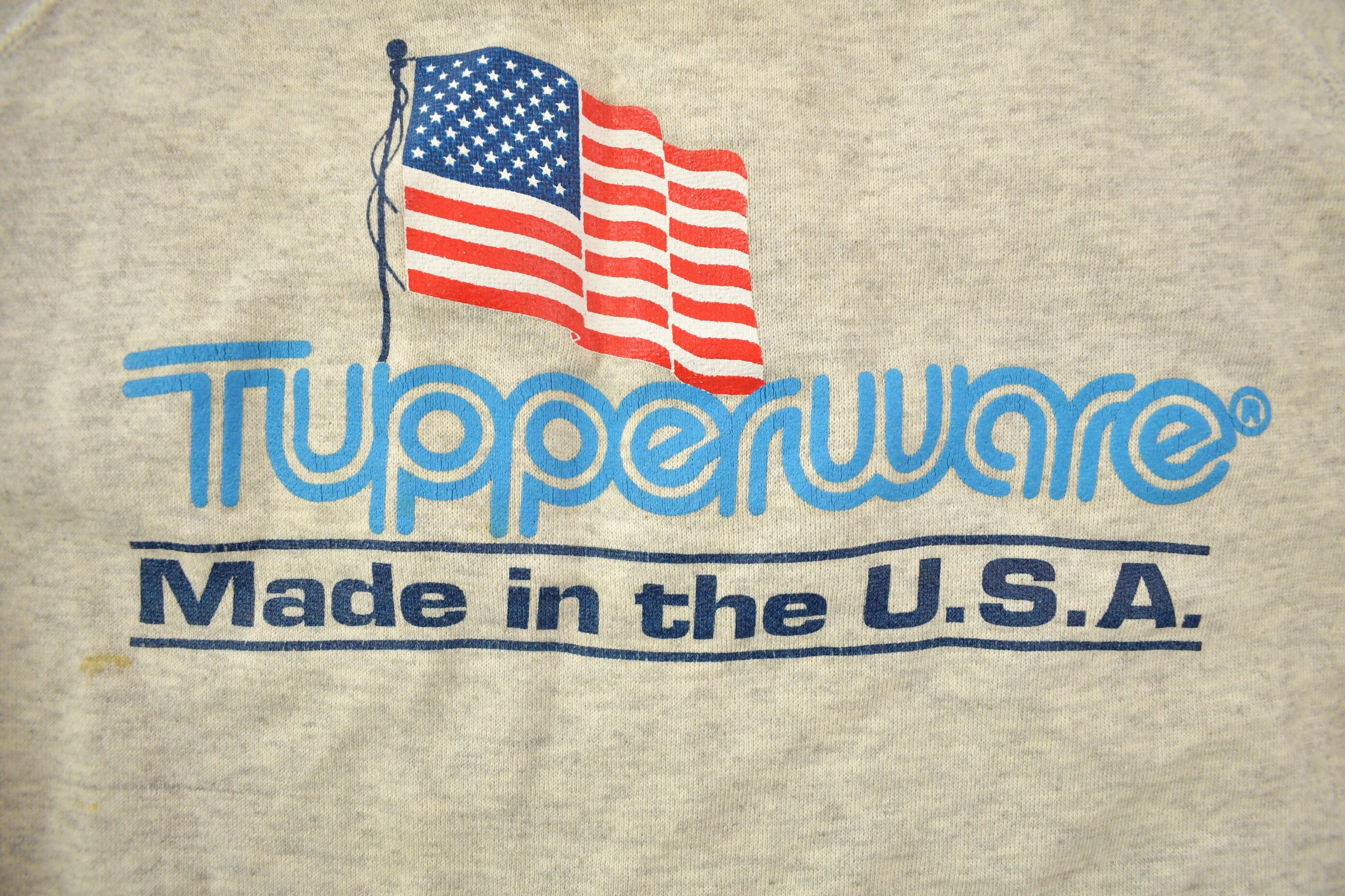 Vintage 1990s Tupperware USA Flag Crewneck Sweatshirt