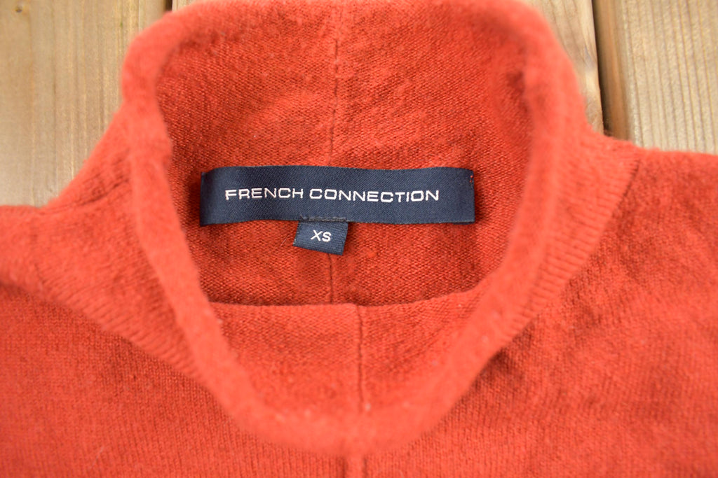 Vintage 1990s Blank Orange Turtleneck Sweatshirt