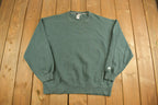 Vintage 1990s Russell Athletics Blank Green Crewneck Sweatshirt