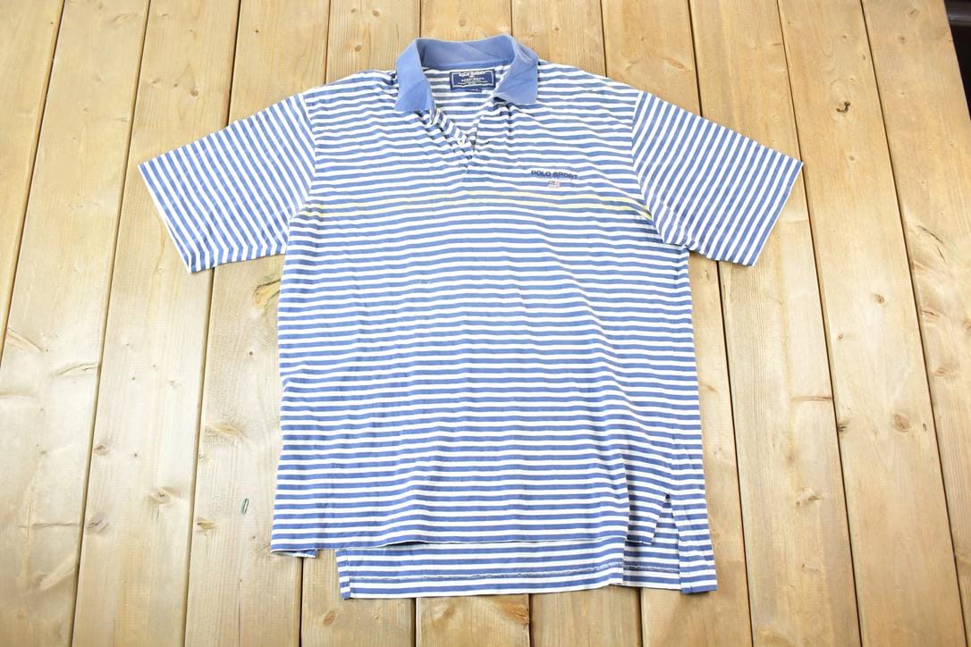Vintage 1990s Ralph Lauren Polo Sport Quarter Button Shirt Men's L