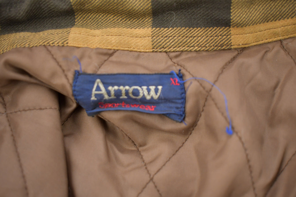Vintage 1990s Arrow Insulated Plaid Flannel Button Up Shirt
