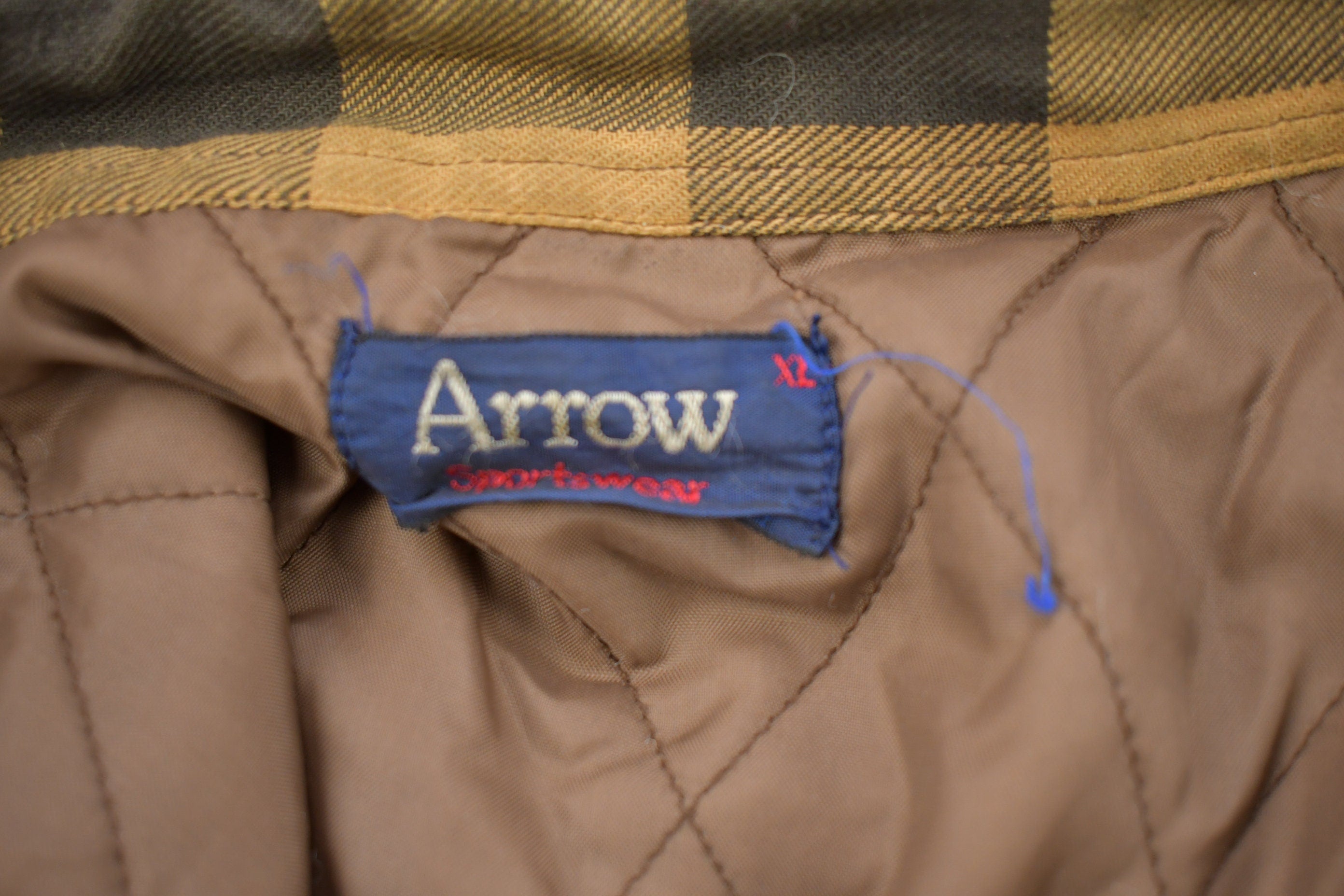 Vintage 1990s Arrow Insulated Plaid Flannel Button Up Shirt
