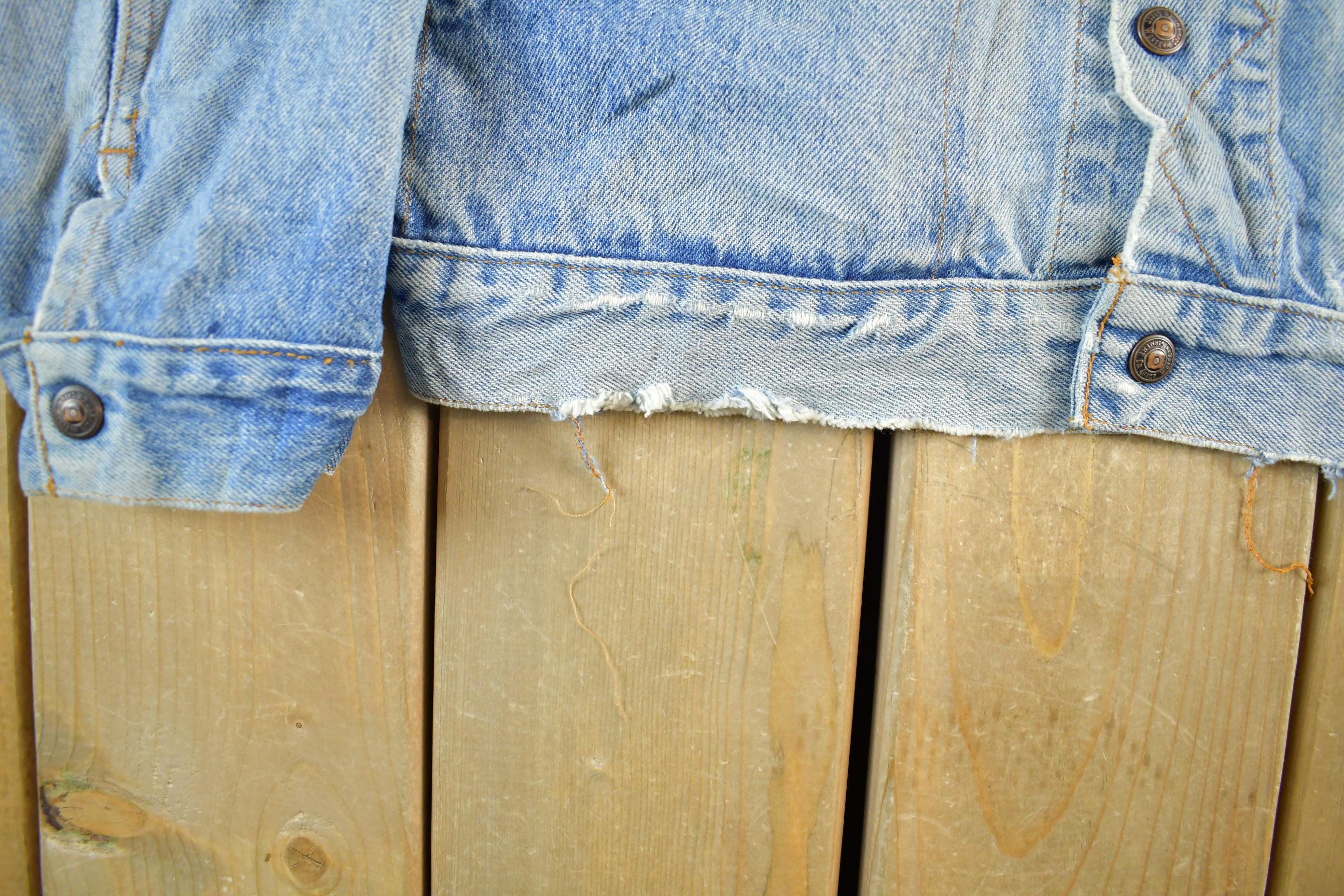 Vintage 1980s 1990s GWG Denim Jean Trucker Jacket Mens Small