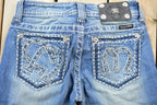 Vintage Y2K Miss Me Bedazzled Low Rise Jeans Size 26x32