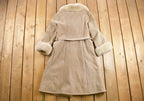 Vintage 1960s Fur Collared Suede Leather Jacket