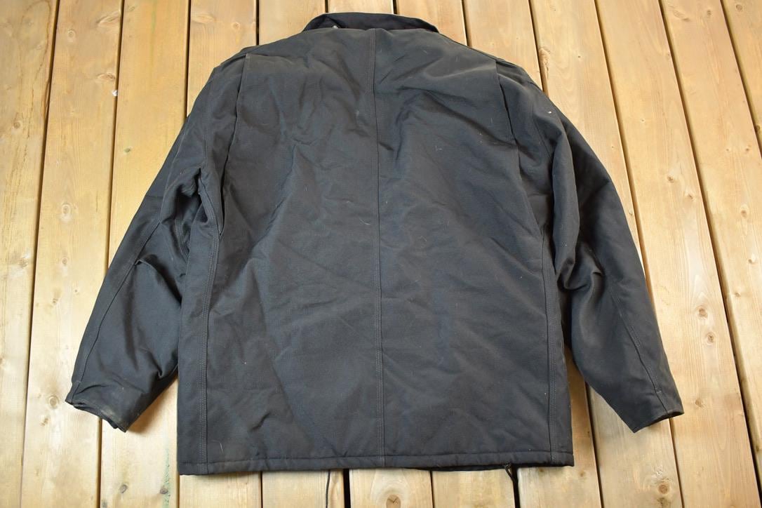 Vintage Y2K Carhartt Perfectly Distressed Collared Work Jacket Made In USA