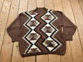 Vintage 1990s Fred Thomas Knit Abstract Mock Neck Sweater