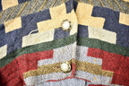 Vintage 1990s Aztec Patchwork Button Up Sweater