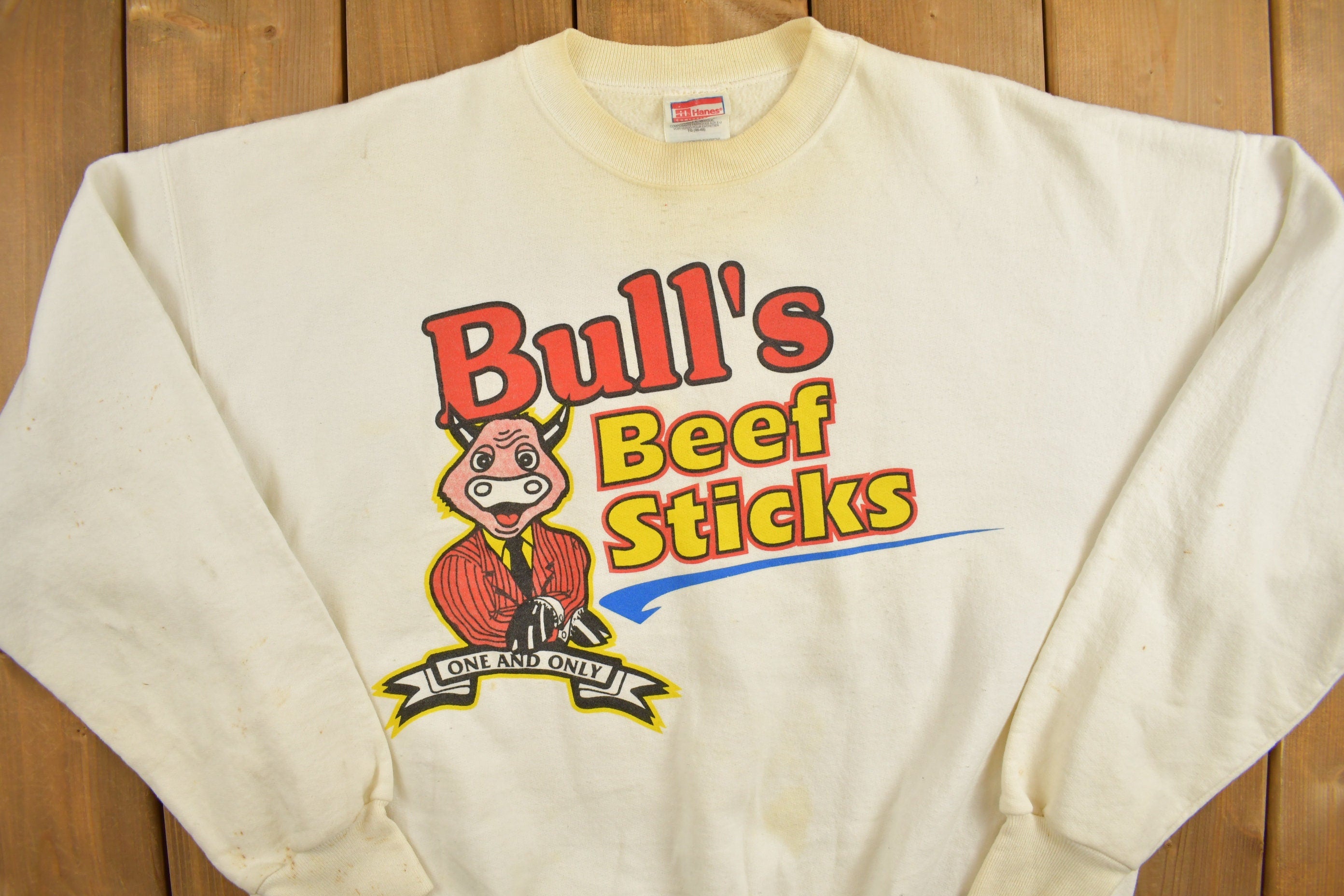 Vintage 1990s Bulls Beef Sticks Crewneck Sweatshirt