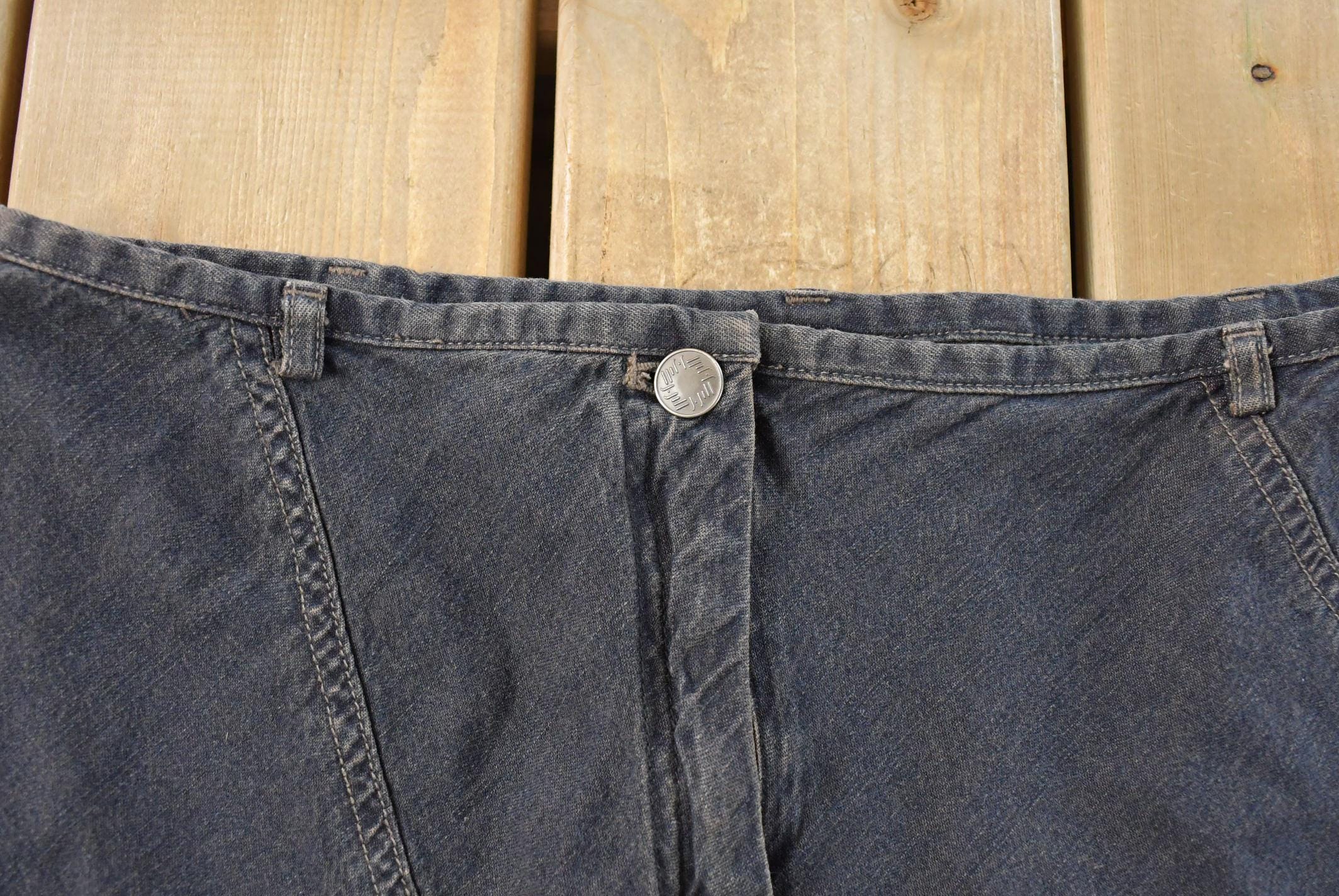 Vintage 1990s Out of the Blue J. Jill Denim Skirt Women's 33 / 90s Women's Fashion / Vintage Skirt / Retro Style/ Jorts