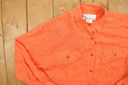 Vintage 1990s Blank Orange Button Up Shirt