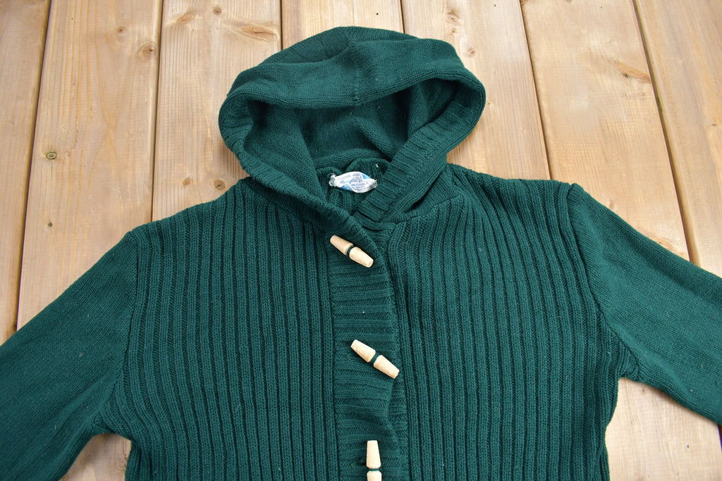 Vintage 1980s Acrylic Knit Button Up Sweater